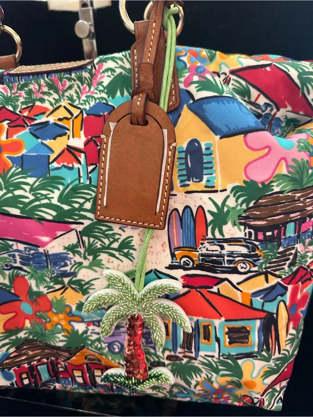 Dooney & Bourke #159 SandbarRARE Tropical Print XL Satchel